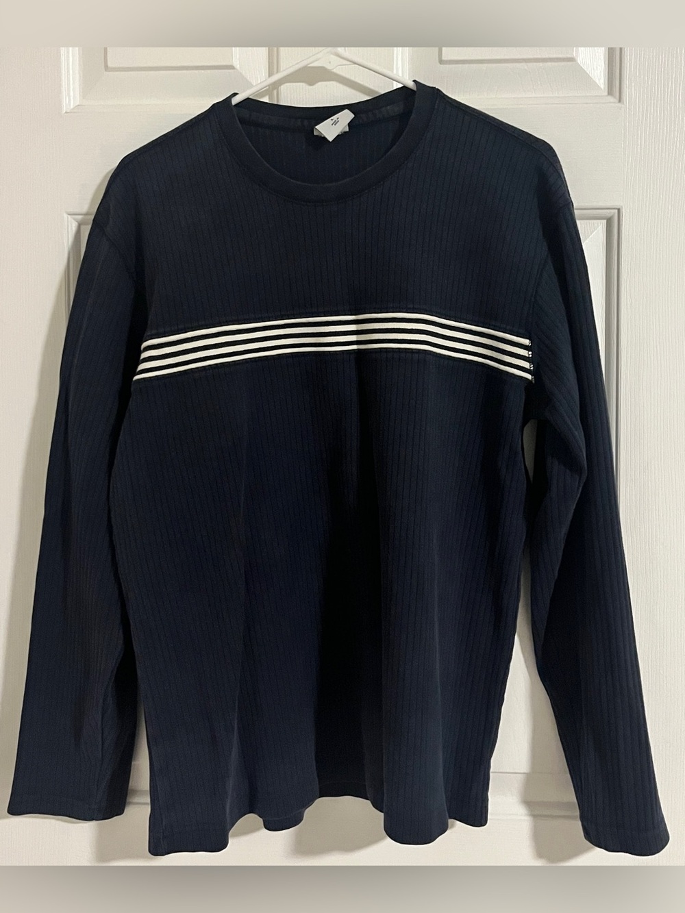 Old Navy Y2K Striped Crewneck Sweater 100% cotton L